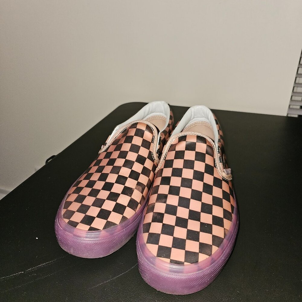 Slip on checker board vans
